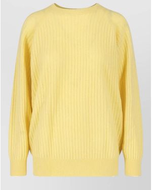 FRAME Cashmere Crewneck Sweatshirt - Yellow
