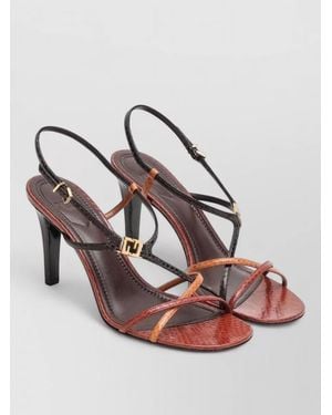 Fendi Sandals Open Toe Slingback Strap Design - Pink