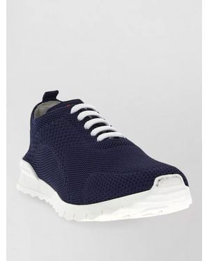 Kiton Fits Trainers Knit Upper Rubber Sole - Blue