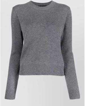 Lisa Yang Cashmere Crew Neck Knitwear Sweater - Gray