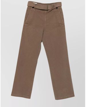 Dries Van Noten Cotton Wide-Leg Trousers - Brown