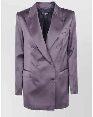 DR. HOPE Double Breasted Blazer Jacket - Purple