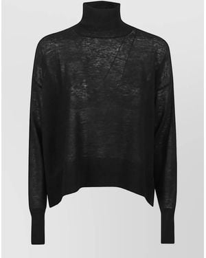 C.t. Plage Cashmere Turtleneck Long-Sleeve Sweater - Black
