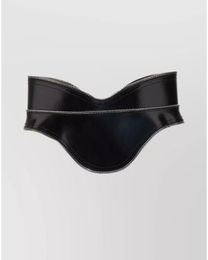 McQueen Leather Corset Belt - Black