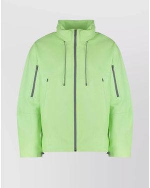 Givenchy Lambskin Hooded Sport Jacket - Green