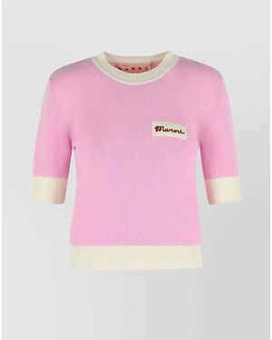 Marni Cropped Jumper - Pink