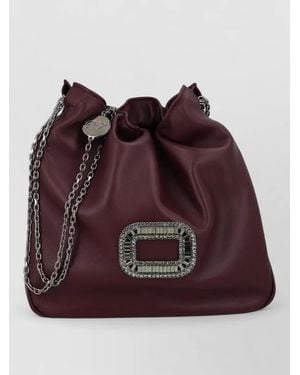 Roger Vivier Chain Strap Bucket Bag Embellished Buckle - Brown