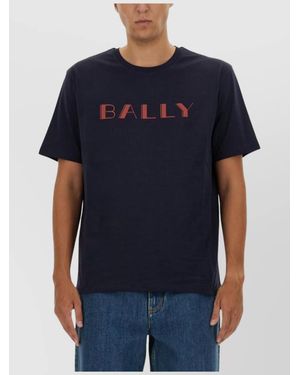 Bally Logo Print T-Shirt - Blue