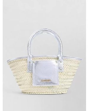 Jacquemus Mini Woven Beach Bag - White
