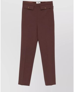 Elisabetta Franchi Cropped Trousers - Purple
