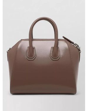 Givenchy Structured Bag Top Handles Detachable Strap - Brown