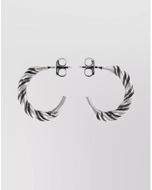 Ann Demeulemeester Sterling Twisted Earrings - Metallic
