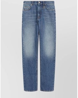 Sportmax Denim Low-Rise Straight-Leg Jeans - Blue
