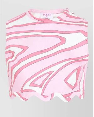 PUCCI Sleeveless Cropped Top - Pink