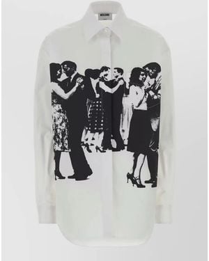 Moschino Stretch Poplin Shirt - Gray