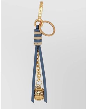 Etro Leather Keyring - Blue