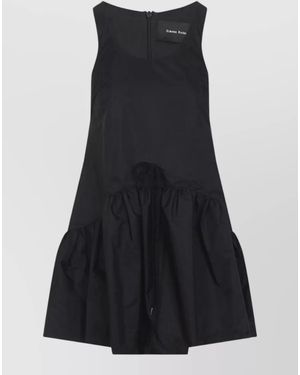 Simone Rocha Tapered Back Peplum Mini Dress - Black