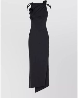 Coperni Asymmetric Midi Dress - Blue