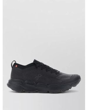On Shoes Technical Knit Lace-Up Sneakers - Black