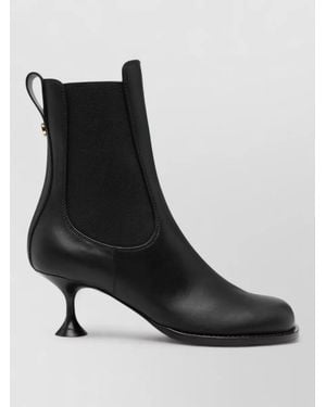 Sergio Rossi Lace Up Ankle Boots Stiletto Heel - Black