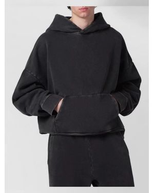 Entire studios Hooded Jumper Kangaroo Pocket Ribbed Trims - Black