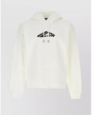 DSquared² Logo Print Jersey Hoodie - White