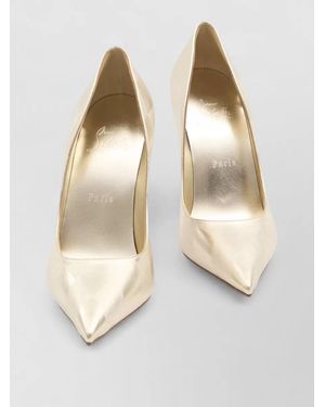 Christian Louboutin Miss Z Pumps Laminated Lamb Leather Stiletto - Natural