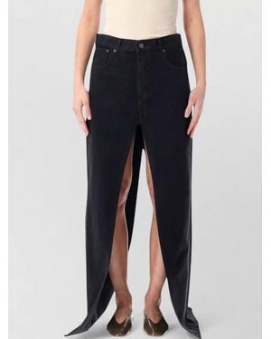 Haikure Gana Bull Long Denim Skirt - Blue