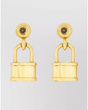 Patou Padlock Earrings - Metallic