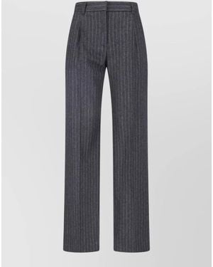 Lardini Wool Straight-Leg Suit Pants - Gray