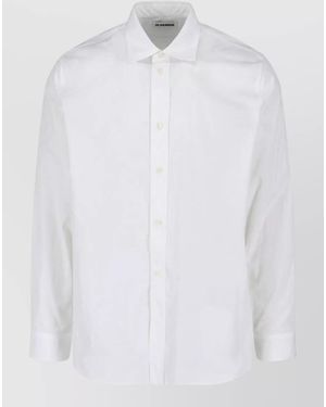 Jil Sander Shirt Casual Style Point Collar Buttoned Cuffs - White