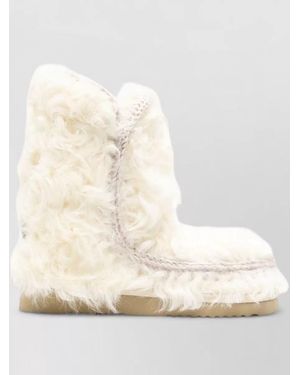 Mou Goat Fur Slippers - Natural