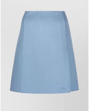 P.A.R.O.S.H. Wool High-Rise Wrap Mini Skirt - Blue
