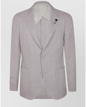 Lardini Linen Wool Suit - Grey