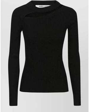 Diane von Furstenberg Wool Knitted Top - Black