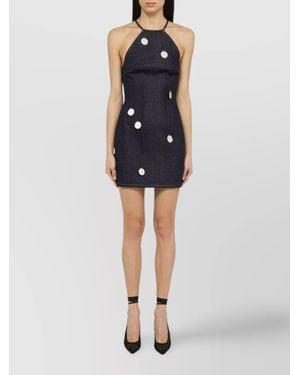 David Koma Denim Mini Dress - Blue