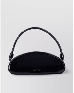 MSGM Calf Leather Small Shoulder Bag - Black