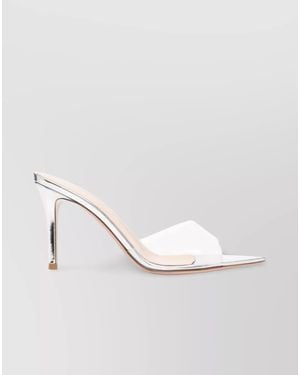 Gianvito Rossi Plexi Pointed-Toe Mules - White