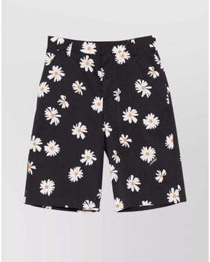 Moschino Margherite Print Straight Bermuda Shorts - Blue