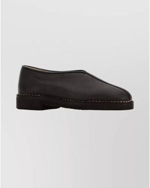 Lemaire Leather Ballerinas Featuring Contrast Stitching - Multicolor