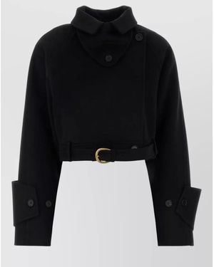 Chloé Wool Cropped Jacket - Black