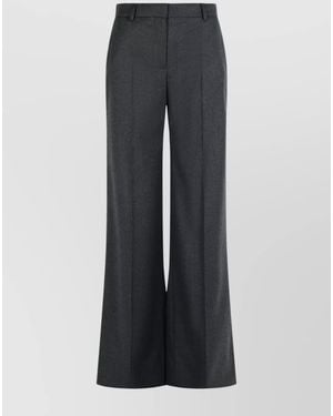 Stella McCartney Flannel Low-Rise Flared Wool Trousers - Blue