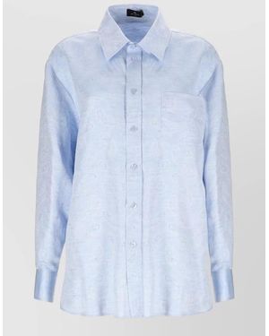 Etro Linen And Cotton Shirt - Blue