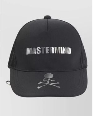 MASTERMIND WORLD Holographic Logo Cap Ring Mesh Detail - Black