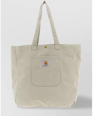 Carhartt 'Bayfield' Tote Bag Front Pocket - Natural