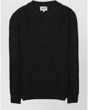 MC2 Saint Barth Wool Polo Shirt - Black