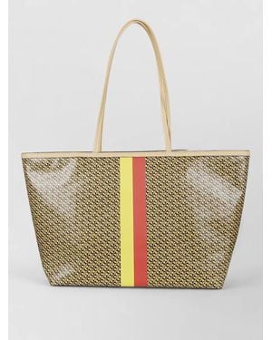 Tory Burch Na Cotton Linen Tote Bag - White
