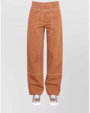 Stella McCartney Belted Wide-Leg Trousers - Orange