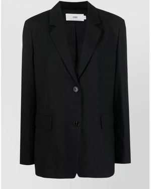 Closed Wool Blend Single Breasted Tailored Jacket - Black