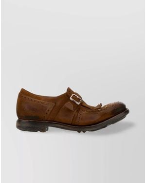 Church's Suede Monk Strap Brogues - Brown